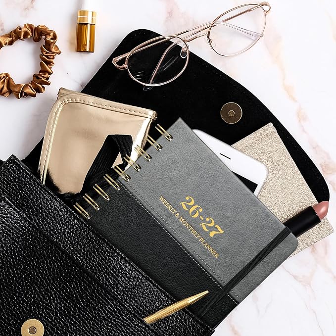 2026-2027 Planner - Weekly Monthly Calendar Planner 2026-2027, 6.4" x 8.5" | July 2026-June 2027, Academic Agenda with Elastic Closure, Inner Pocket