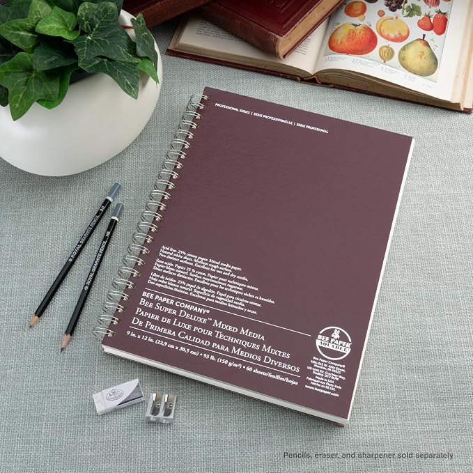 Bee Paper - 14"x 17" Super Deluxe Mixed Media Sketching Pad, 50 Sheets