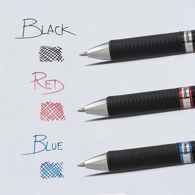 Pentel EnerGel PRO Permanent Gel Pen, (0.7mm), Medium Line, Archival and Water-Proof, Black Ink, Pack of 2 (BLP77BP2A)