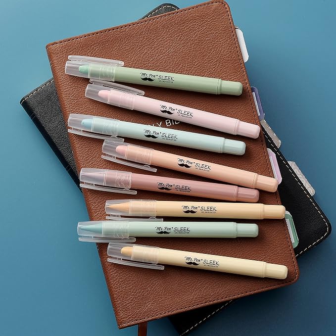 Mr. Pen- No Bleed Gel Highlighters, Pastel Colors, 8 Pack | Bible Highlighters and Pens No Bleed, Bible Markers for Study, Journaling, School Supplies and Accessories