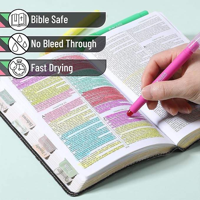 Mr. Pen- No Bleed Gel Highlighters, Vintage Colors, 8 Pack | Bible Highlighters and Pens No Bleed, Bible Markers for Study, Journaling, School Supplies and Accessories