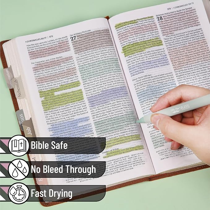 Mr. Pen- No Bleed Gel Highlighters, Assorted Colors, 8 Pack | Bible Highlighters and Pens No Bleed, Bible Markers for Study, Journaling, School Supplies and Accessories