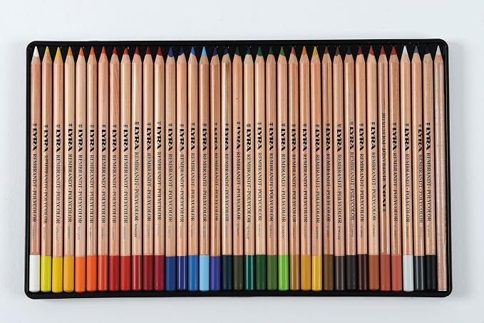 Lyra Rembrandt Polycolor Colored Pencils - 36 Professional Colored Pencils for Artists and Students - Vibrant Smooth Colored Pencils for Drawing Coloring Sketching Portraiture and More