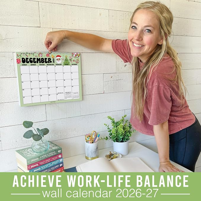 2026 Calendar Wall - 2026 Wall Calendar Large, 18-Month Hanging Calendars for School, Home & Office, Academic Monthly Calendar from January 2026 to June 2027, Back to School Teacher Gifts