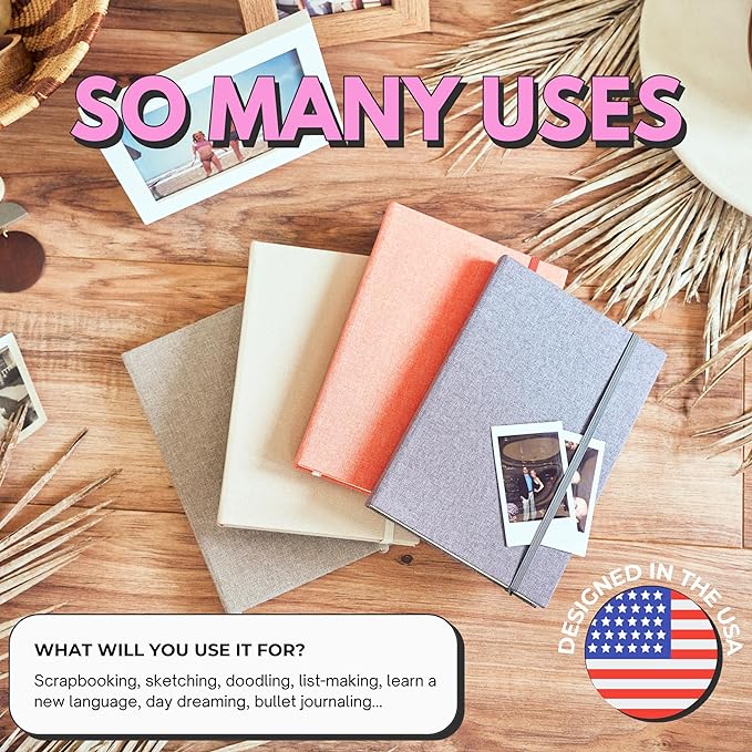 Portage Blank Hardcover Aesthetic Notebook Writing Journal – Bleed-Proof Paper Notepad for Journaling, High GSM, A5 Notebook, Cream Pages - Oatmeal, 6 x 8.5 Inches, 224 Pages