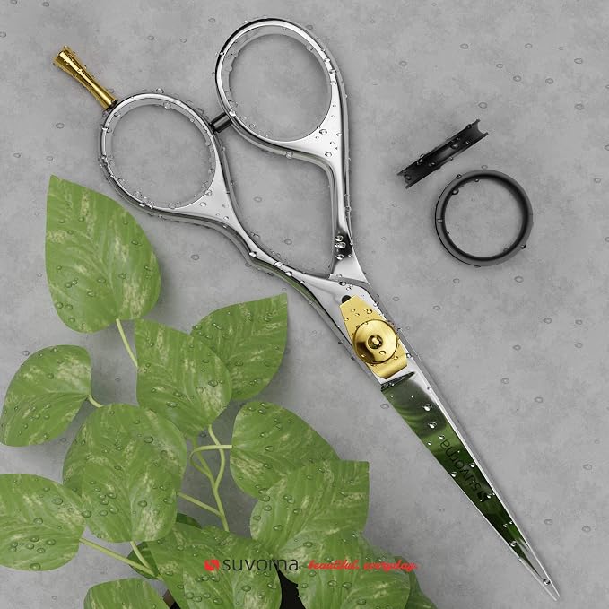Suvorna Beard Scissors & Mustache Scissors for Men | 5" Small Scissors for Grooming, Trimming, Cutting & Shaping Facial Hair | Japanese Steel Precision Grooming Scissors for Barbers, Home & Salon Use.