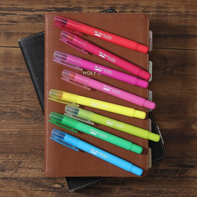 Mr. Pen- No Bleed Gel Highlighters, Vintage Colors, 8 Pack | Bible Highlighters and Pens No Bleed, Bible Markers for Study, Journaling, School Supplies and Accessories