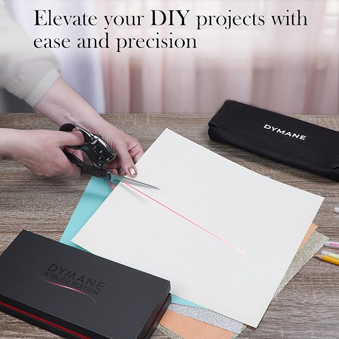 Laser Guided Scissors for Fabric Cutting – BUNDLE- Laser Scissors with Precision Cutting Guide, Sewing & Craft Scissors Bundle with Storage Pouch and Premium Gift Box, Gifts Edition