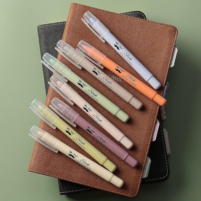 Mr. Pen- No Bleed Gel Highlighters, Pastel Colors, 8 Pack | Bible Highlighters and Pens No Bleed, Bible Markers for Study, Journaling, School Supplies and Accessories