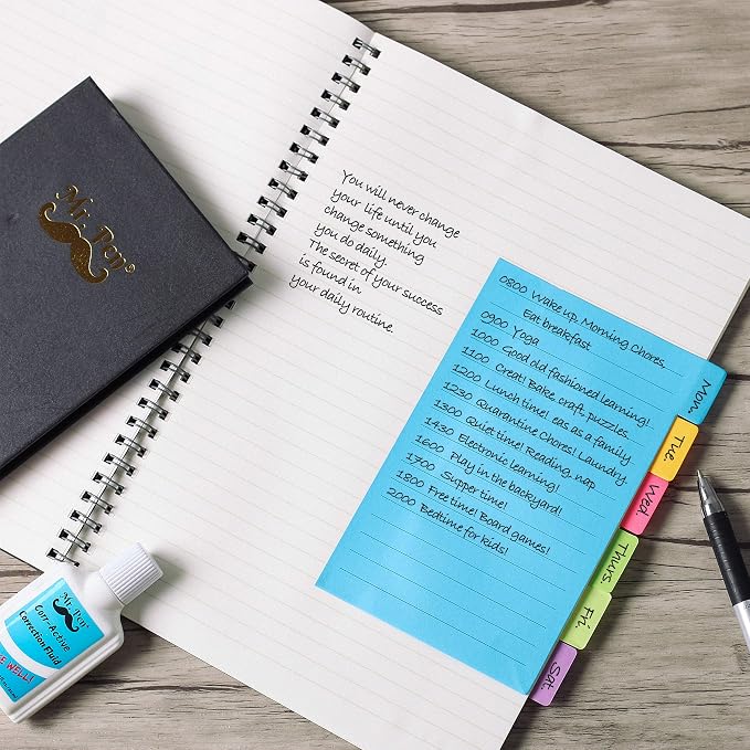 Mr. Pen- Sticky Notes Set, 2 Sets, 820 Pack, Ruled | Dotted & Blank Notes with 150 Index Tabs, Divider Sticky Pads for Bible Study, Office, School, Planning