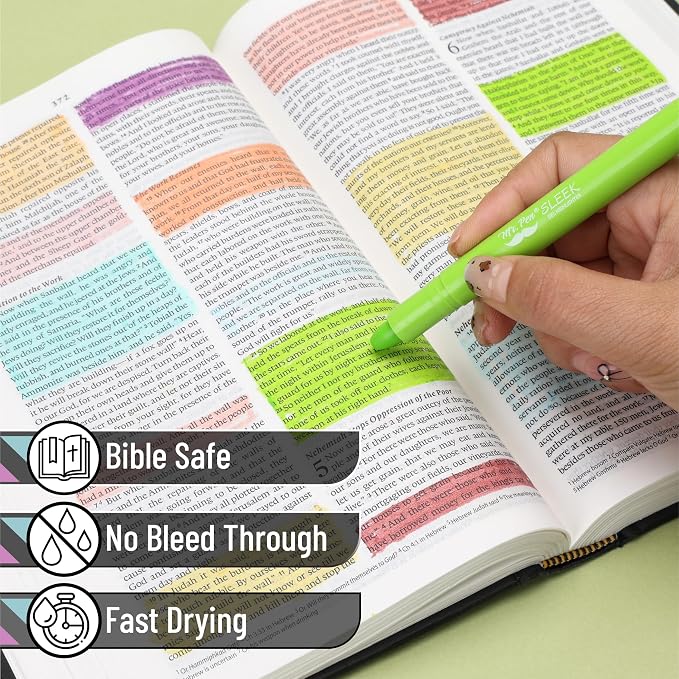 Mr. Pen- Gel Highlighter, 12 Pack, Assorted Colors | Bible Highlighters No Bleed, No Bleed Highlighters, Bible Highlighter