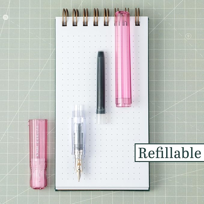 PILOT Kakuno Fountain Pen, Pink Barrel, Fine Nib