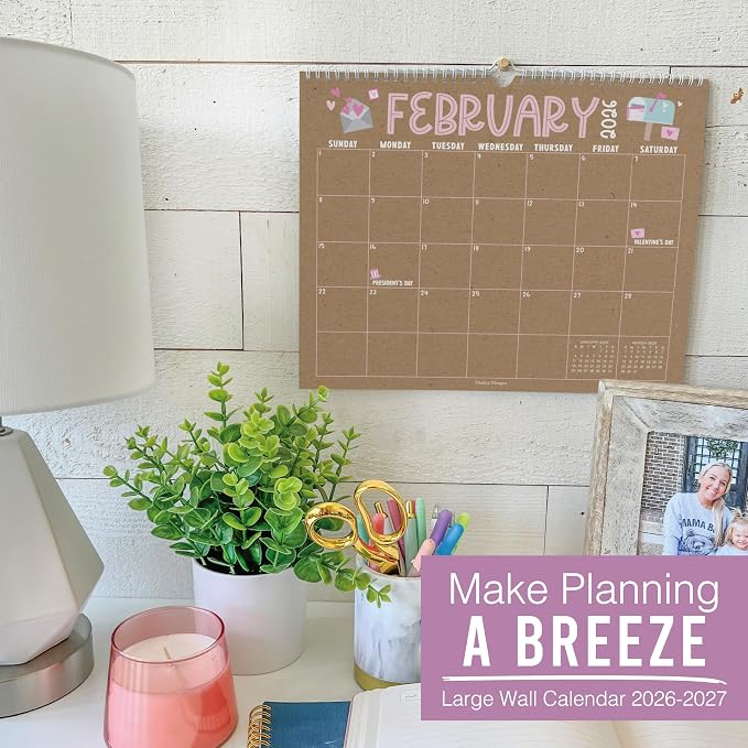 2026 Calendar Wall - 2026 Wall Calendar Large, 18-Month Hanging Calendars for School, Home & Office, Academic Monthly Calendar from January 2026 to June 2027, Back to School Teacher Gifts