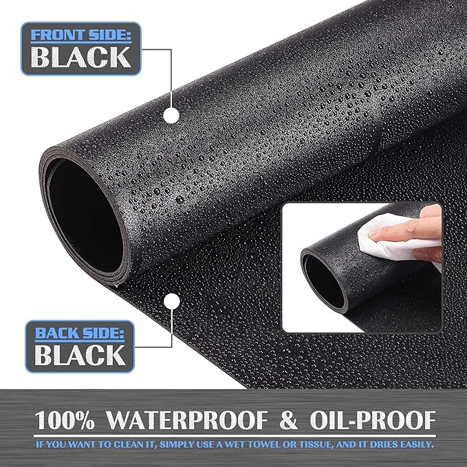 K KNODEL Small Office Desk Mat, Leather Mouse Pad (23.6"x13.8", Black) | Desk Pad, Keyboard Pad, Computer and Laptop Mat, Desktop Protector and Cover, Writing Pad and Blotter for Home Office