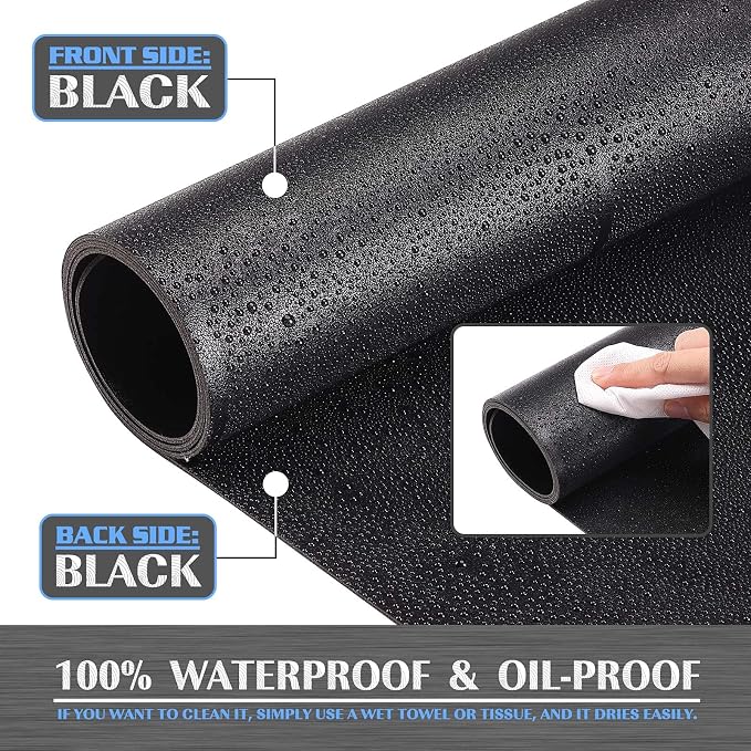 K KNODEL Extra Large Desk Mat, Leather Mouse Pad (47.2"x23.6", Black) | Desk Pad, Keyboard Pad, Computer and Laptop Mat, Desktop Protector and Cover, Writing Pad and Blotter for Home Office