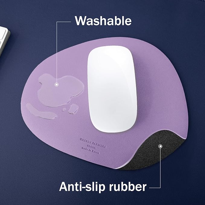 GREEDY FARMERS Mouse pad, Non-Slip Washable Waterproof Computer Mouse pad (Lavender Purple)