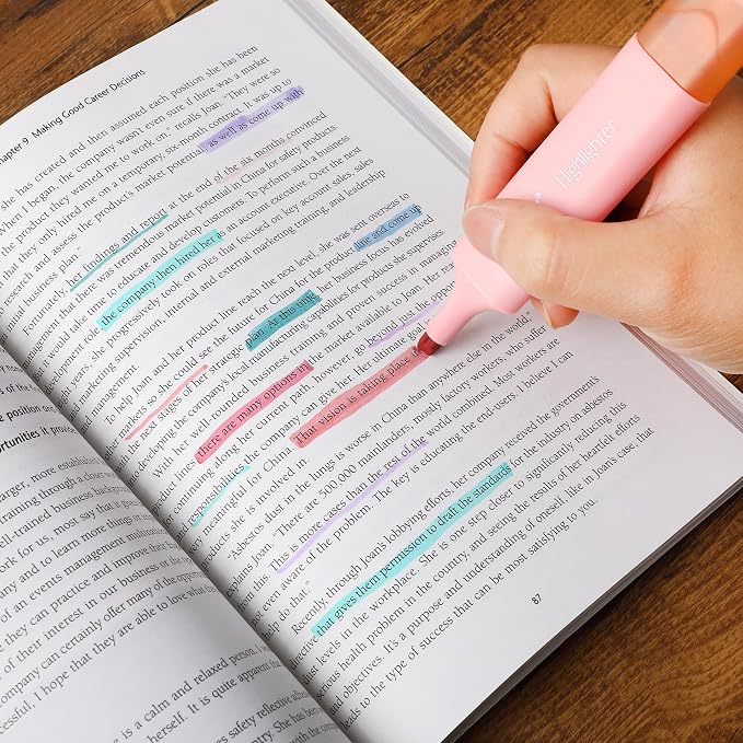 Mr. Pen- Highlighters, 8 Pack, Morandi Colors | Highlighters with Firm Chisel Tip, Quick Dry & Non-Toxic, No Bleed on Standard Paper, Ideal for Highlighting, Underlining