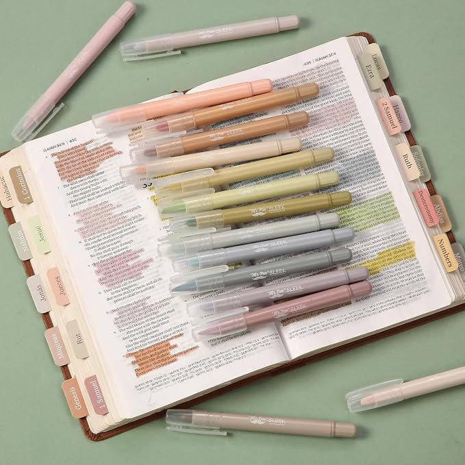 Mr. Pen- No Bleed Gel Highlighters, Soft & Muted Colors, 16 Pack | Bible Highlighters and Pens No Bleed, Bible Markers for Study, Journaling, School Supplies and Accessories