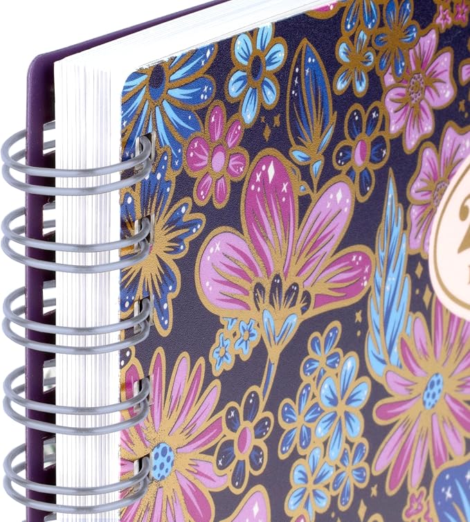 Mead Cambridge 2027 Planner, Weekly & Monthly, 15-Month Oct-Dec, 5.5" x 8.5", CatCoq, Retro Flower (CC02-200-27)