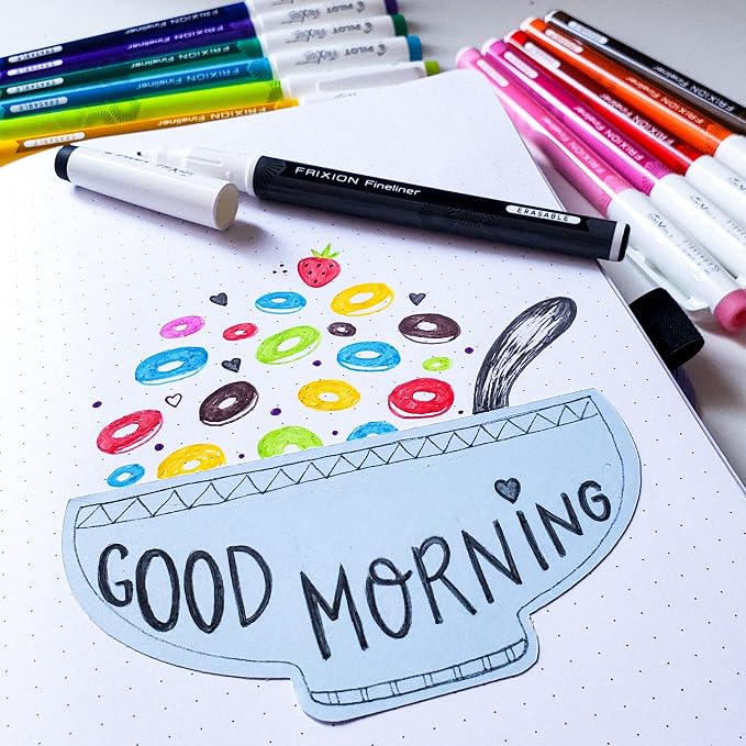 PILOT FriXion Fineliner Erasable Marker Pens, Fine Point 0.7 mm, Vivid Colors, Erasable Pens - Ideal for School, Journaling, & Office Writing (Pack of 96)