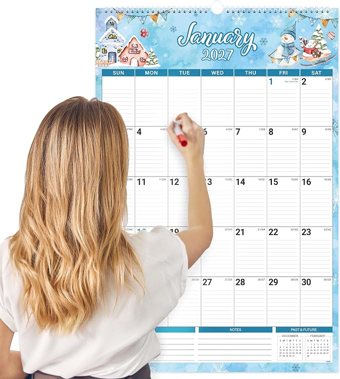 2027 wall calendar - 2027 Large Wall Calendar, Jan. 2027 - Dec. 2027, 15.4'' x 23'', Big Calendars 2027, 12-Month Paper Hanging Planner Wall with Julian Date for Office Home Planning & Organizing - 12 Different Themes