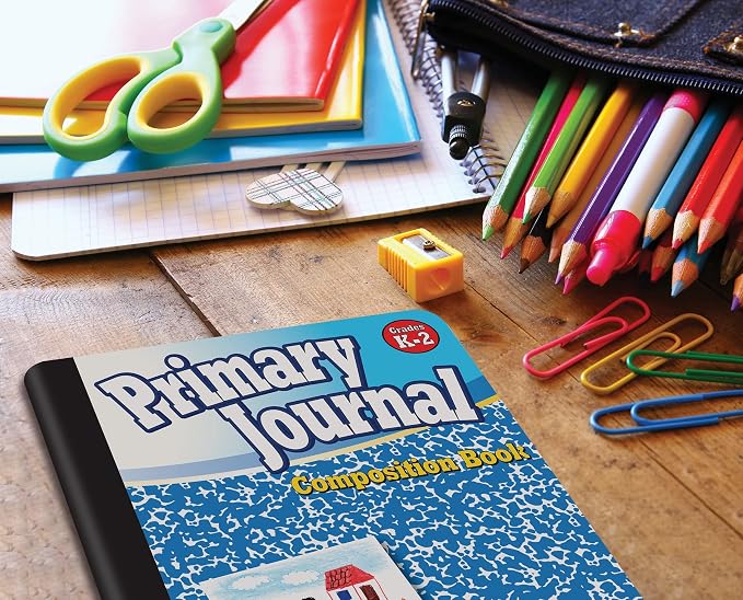 Better Office Products Primary Journals, Hardcover Kindergarten Journal & Kindergarten Composition Notebook, Grades K-2 Primary Composition Book with Picture Space, 100 Sheets