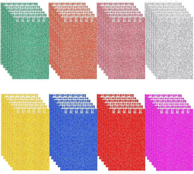 Seajan 48 Pcs Glitter Mini Spiral Notepads for Kids Party Favors Small Prism Notebooks 3.9 x 2.4 Inch Colorful Flash Memo Pads for Girls and Boys Birthday Gift Classroom Rewards 20 Pages Each