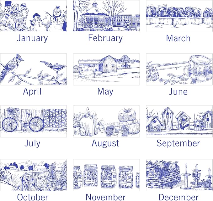 AT-A-GLANCE 2027 Wall Calendar, Monthly, 12" x 12" Planner, Unruled Daily Blocks, Illustrator's Edition (G10001727)