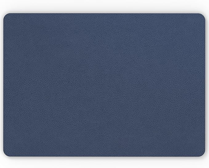 Nekmit Leather Desk Blotter Pad 17 x 12 Inches, Flat, Non-Slip, Waterproof, Blue