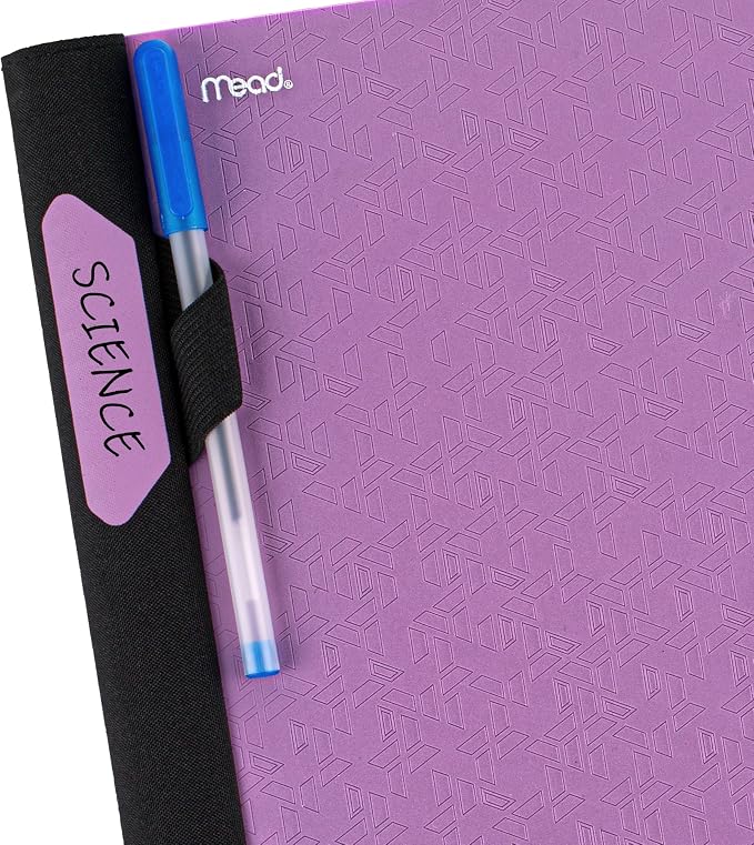 Five Star Advance Spiral Notebook + Study App, 3 Subject, College Ruled Paper, 8-1/2" x 11", 150 Sheets, Spiral Guard, Movable Tabbed Dividers, Amethyst Purple (820060G) (Pack of 6)