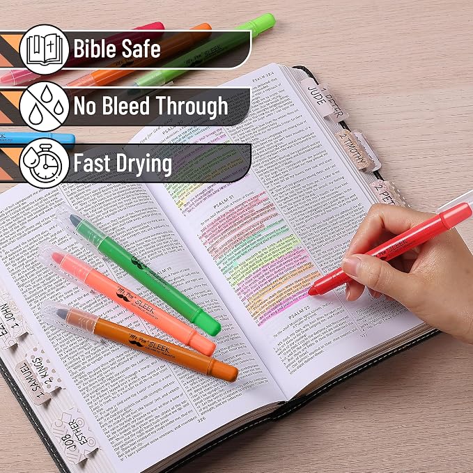 Mr. Pen- No Bleed Gel Highlighters, Colorful, 12 Pack | Bible Highlighters and Pens No Bleed, Bible Markers for Study, Journaling, School Supplies and Accessories