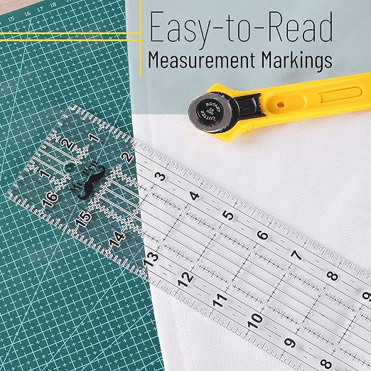 Mr. Pen- Sewing Ruler, 3 x17 Inch, Acrylic Quilting & Cutting Ruler, Non-Slip, Sewing Supplies