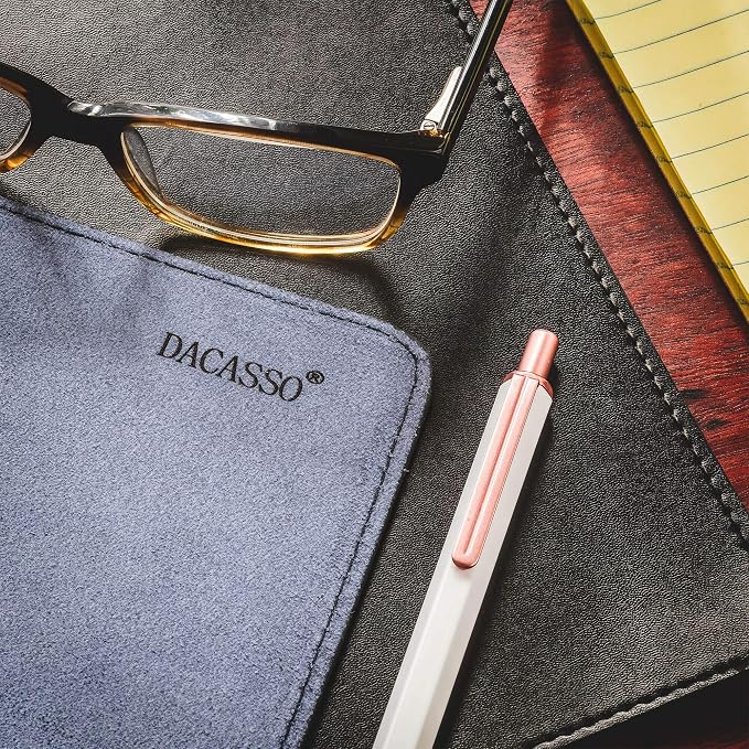 DACASSO Bonded Leather No Core Rollable Desk Mat/Pad - Luxury Leather Desk Blotter for Writing - Executive Desk Surface Protector - (Black, 32” x 15”)