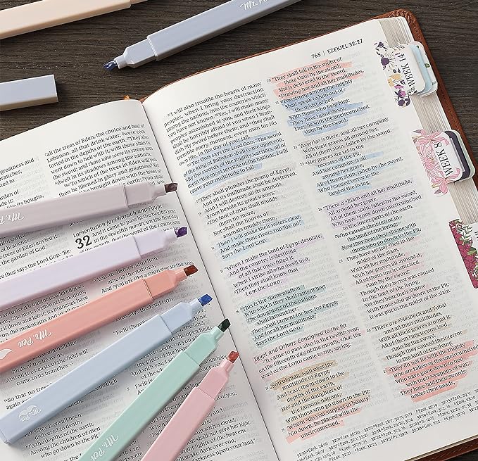 Mr. Pen- Aesthetic Highlighters No Bleed, 16 Pack, Morandi Colors | Chisel Tip, Cute Highlighters Assorted Colors for Journaling, Highlighting, Underlining, Fast Dry, Back to School Supplies