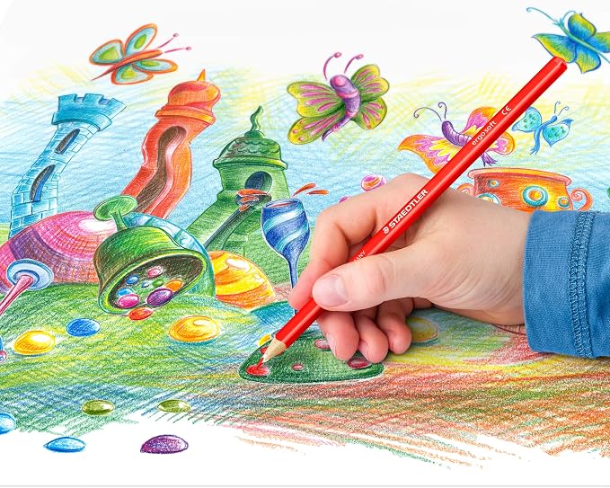 STAEDTLER 157 M36 Ergosoft Triangular Colouring Pencils - Assorted Colours (Tin of 36 Pencils)