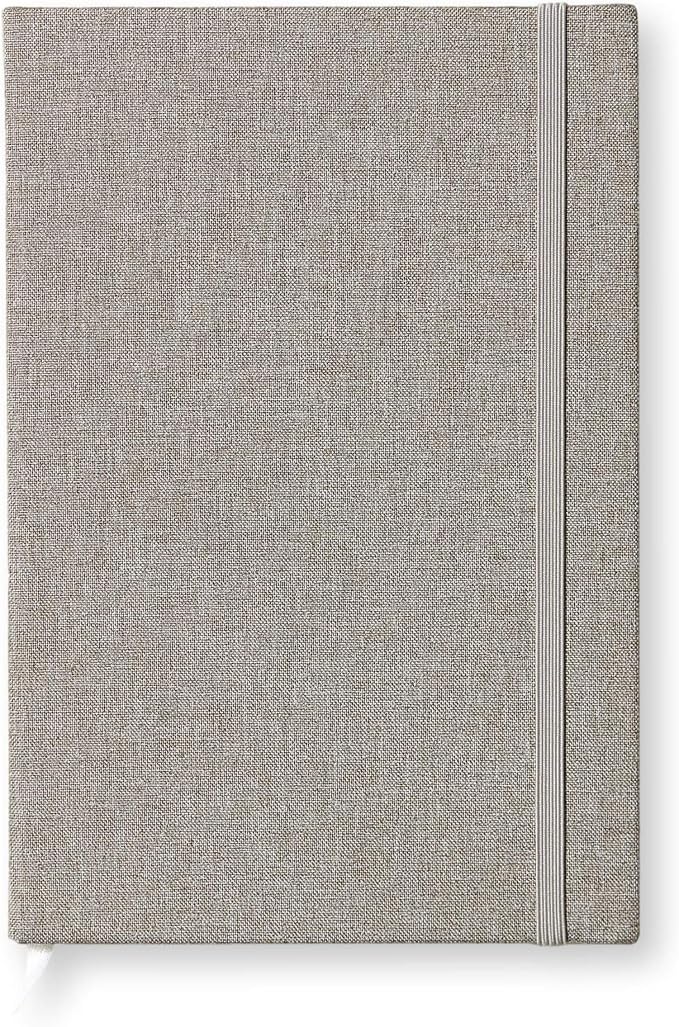Portage Blank Hardcover Aesthetic Notebook Writing Journal – Bleed-Proof Paper Notepad for Journaling, High GSM, A5 Notebook, Cream Pages - Smoke, 6 x 8.5 Inches, 224 Pages