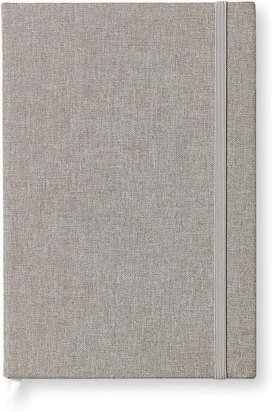 Portage Blank Hardcover Aesthetic Notebook Writing Journal – Bleed-Proof Paper Notepad for Journaling, High GSM, A5 Notebook, Cream Pages - Smoke, 6 x 8.5 Inches, 224 Pages