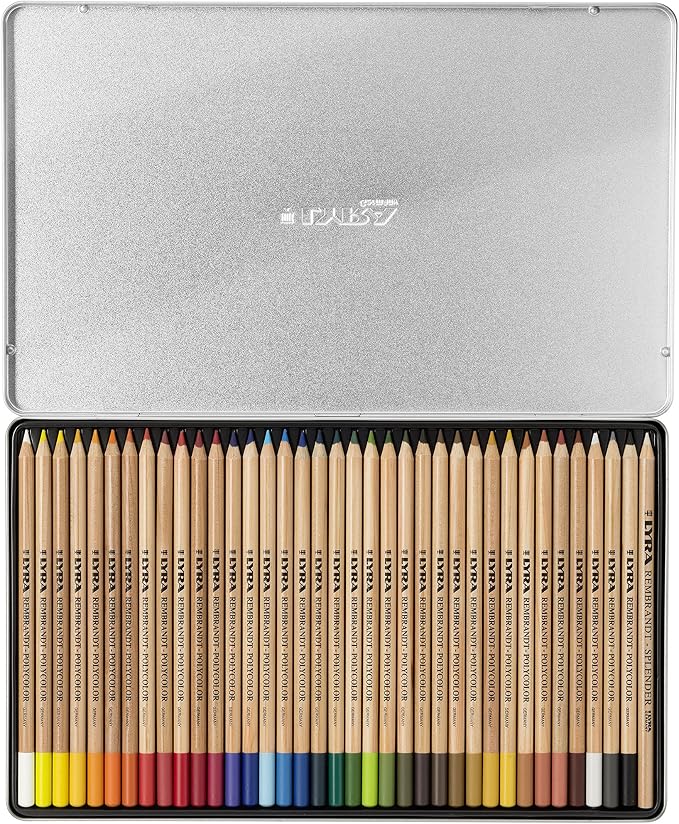 Lyra Rembrandt Polycolor Colored Pencils - 36 Professional Colored Pencils for Artists and Students - Vibrant Smooth Colored Pencils for Drawing Coloring Sketching Portraiture and More
