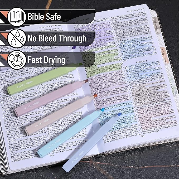 Mr. Pen- Aesthetic Highlighters and Ballpoint Pens No Bleed, 16 Pack | Pastel Colors, Bible Highlighters and Pens No Bleed, Fast Dry and No Smear for Bible Journaling, Planner, School Supplies